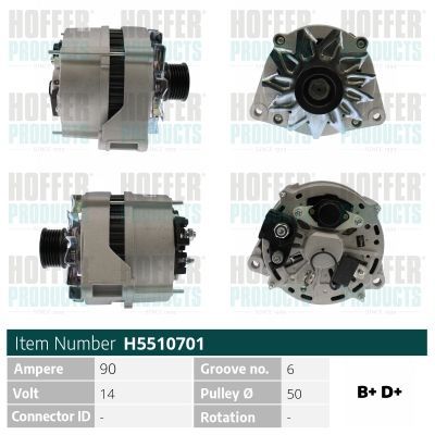 Kintamosios srovės generatorius HOFFER H5510701