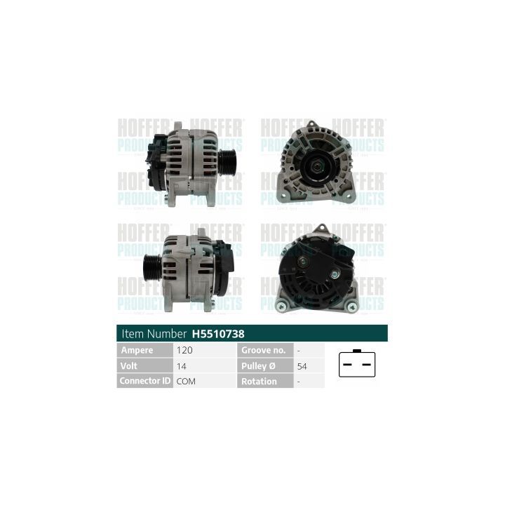 Kintamosios srovės generatorius HOFFER H5510738
