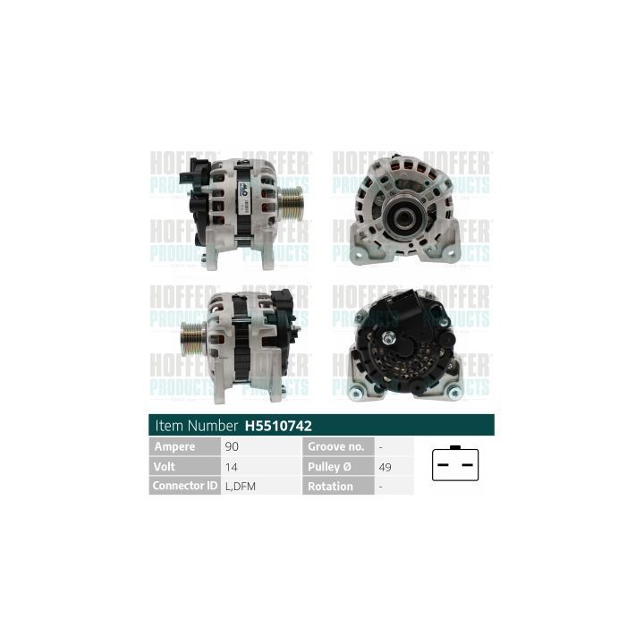Kintamosios srovės generatorius HOFFER H5510742