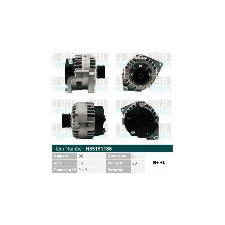 Kintamosios srovės generatorius HOFFER H55151186