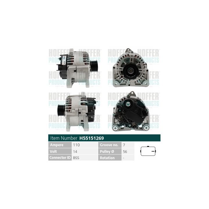 Kintamosios srovės generatorius HOFFER H55151269