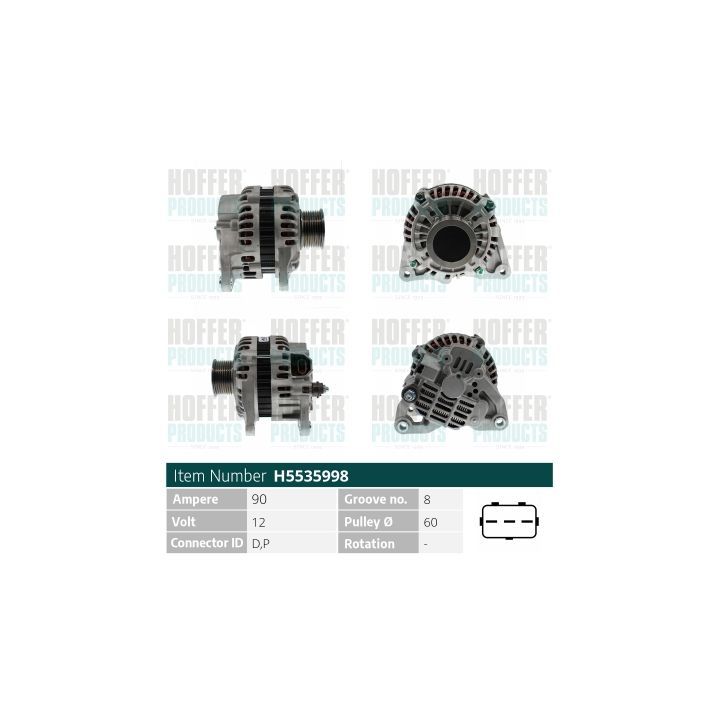 Kintamosios srovės generatorius HOFFER H5535998