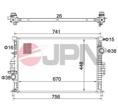 Radiatorius, variklio aušinimas JPN 60C9014-JPN