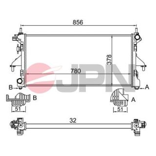 Radiatorius, variklio aušinimas JPN 60C9019-JPN