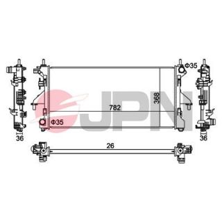 Radiatorius, variklio aušinimas JPN 60C9020-JPN