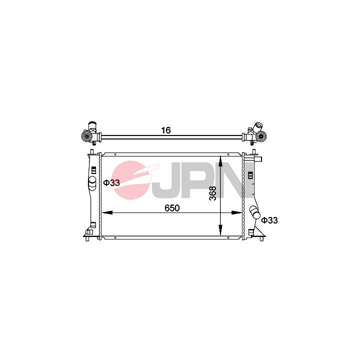Radiatorius, variklio aušinimas JPN 60C9027-JPN