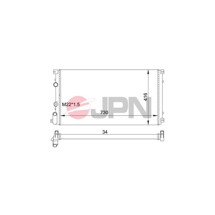 Radiatorius, variklio aušinimas JPN 60C9033-JPN