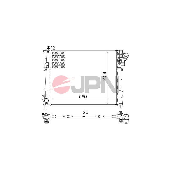 Radiatorius, variklio aušinimas JPN 60C9039-JPN