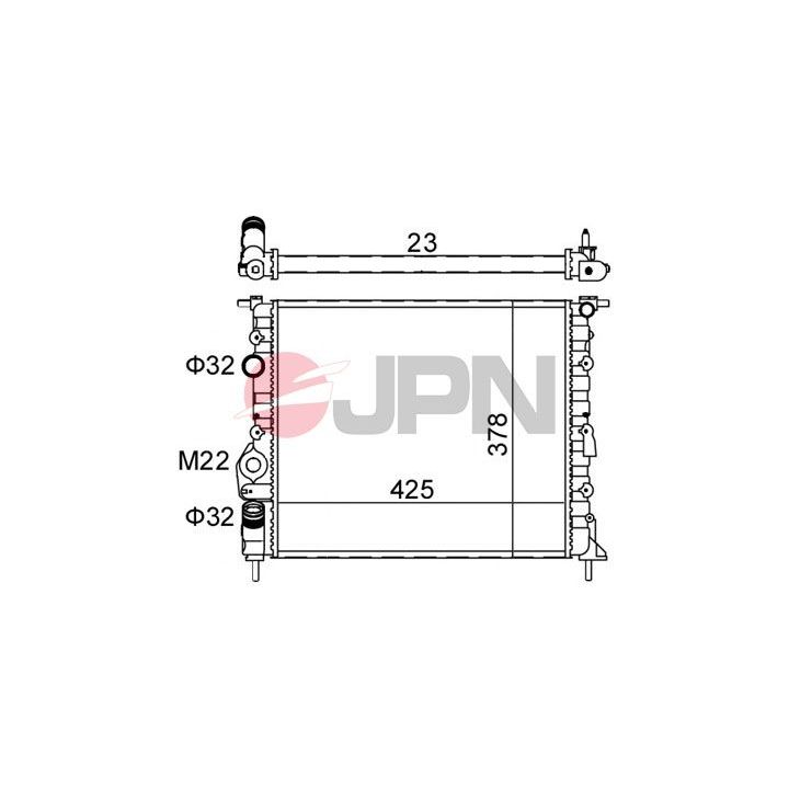 Radiatorius, variklio aušinimas JPN 60C9043-JPN