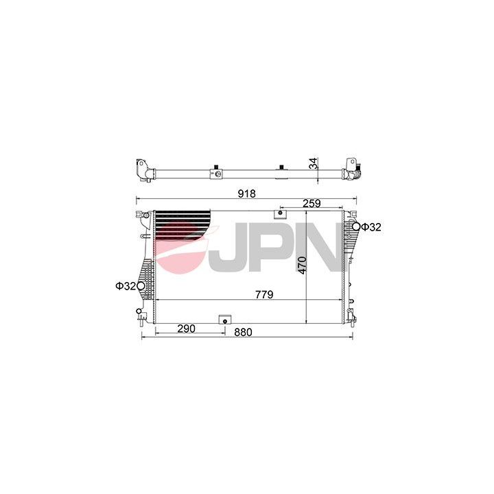 Radiatorius, variklio aušinimas JPN 60C9047-JPN