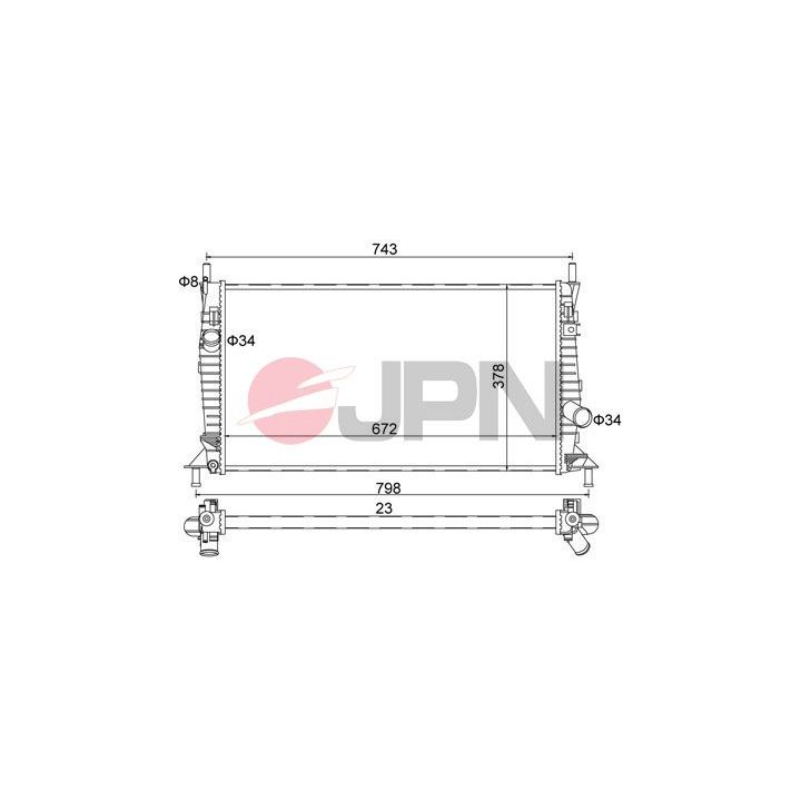 Radiatorius, variklio aušinimas JPN 60C9071-JPN