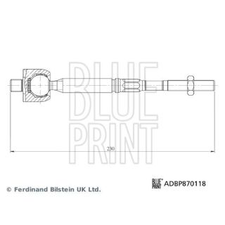 Vidinė skersinė vairo trauklė BLUE PRINT ADBP870118