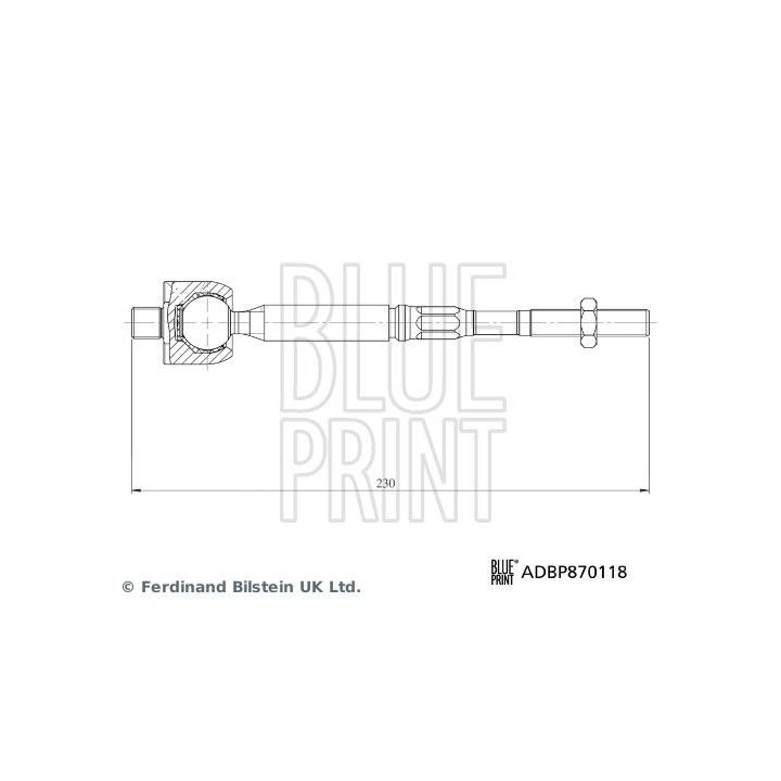 Vidinė skersinė vairo trauklė BLUE PRINT ADBP870118