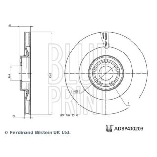 Stabdžių diskas BLUE PRINT ADBP430203