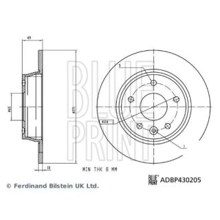 Stabdžių diskas BLUE PRINT ADBP430205