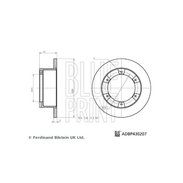 Stabdžių diskas BLUE PRINT ADBP430207