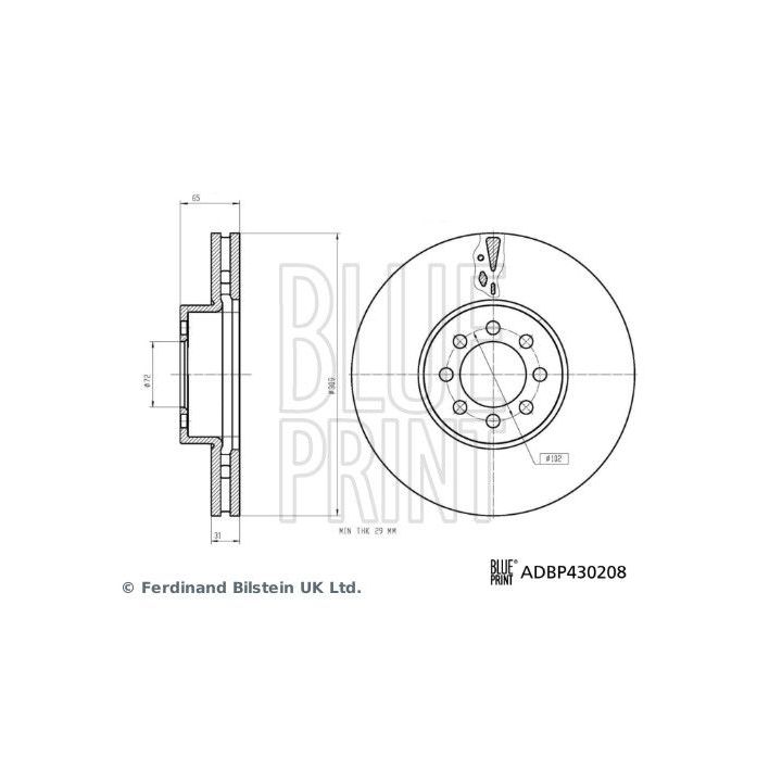 Stabdžių diskas BLUE PRINT ADBP430208