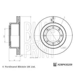Stabdžių diskas BLUE PRINT ADBP430209