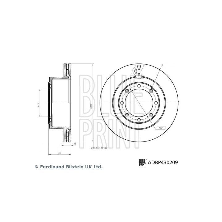 Stabdžių diskas BLUE PRINT ADBP430209