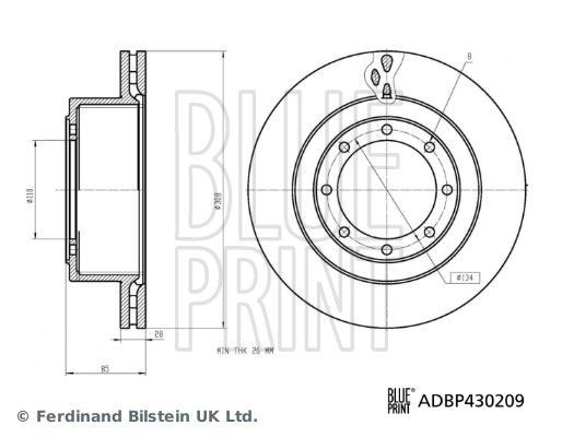 Stabdžių diskas BLUE PRINT ADBP430209