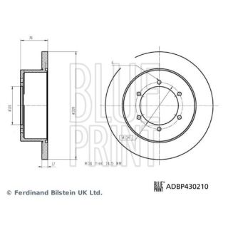 Stabdžių diskas BLUE PRINT ADBP430210