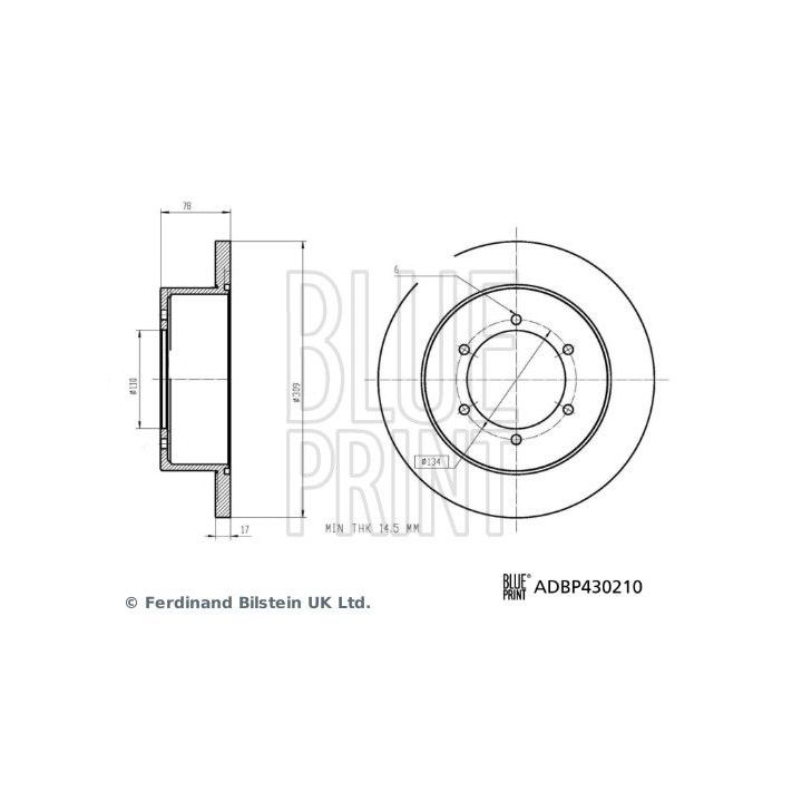Stabdžių diskas BLUE PRINT ADBP430210
