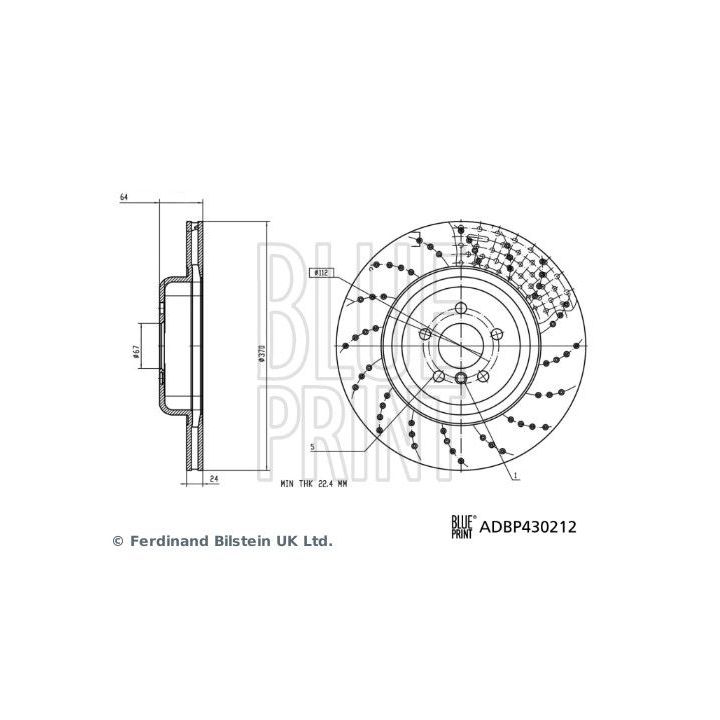 Stabdžių diskas BLUE PRINT ADBP430212