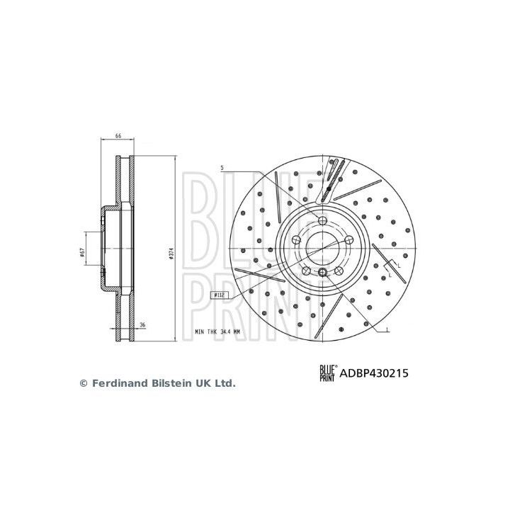 Stabdžių diskas BLUE PRINT ADBP430215