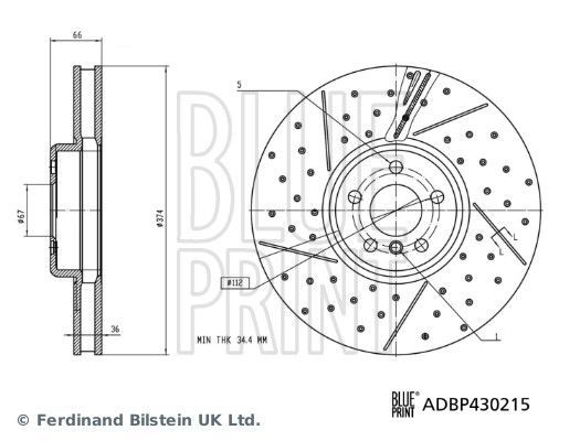 Stabdžių diskas BLUE PRINT ADBP430215