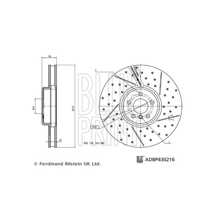 Stabdžių diskas BLUE PRINT ADBP430216