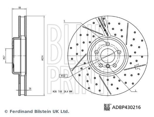 Stabdžių diskas BLUE PRINT ADBP430216