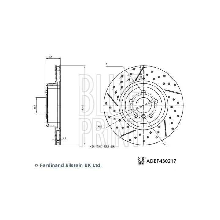 Stabdžių diskas BLUE PRINT ADBP430217