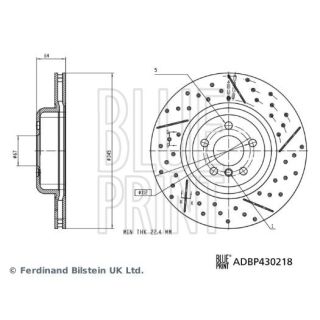 Stabdžių diskas BLUE PRINT ADBP430218