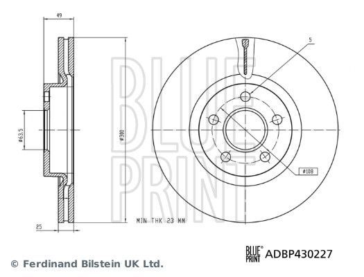 Stabdžių diskas BLUE PRINT ADBP430227