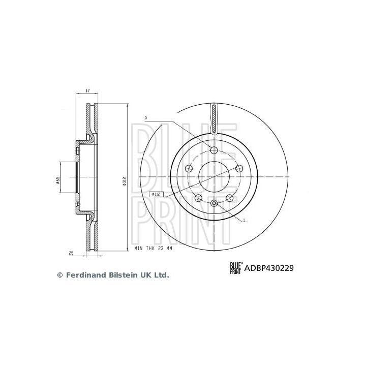 Stabdžių diskas BLUE PRINT ADBP430229