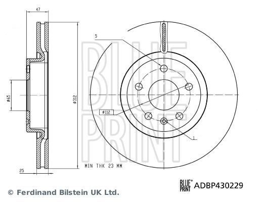 Stabdžių diskas BLUE PRINT ADBP430229