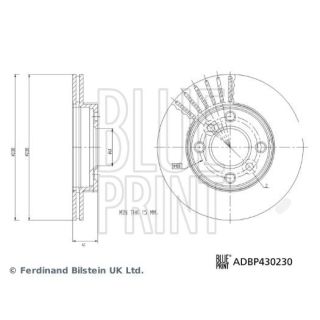 Stabdžių diskas BLUE PRINT ADBP430230