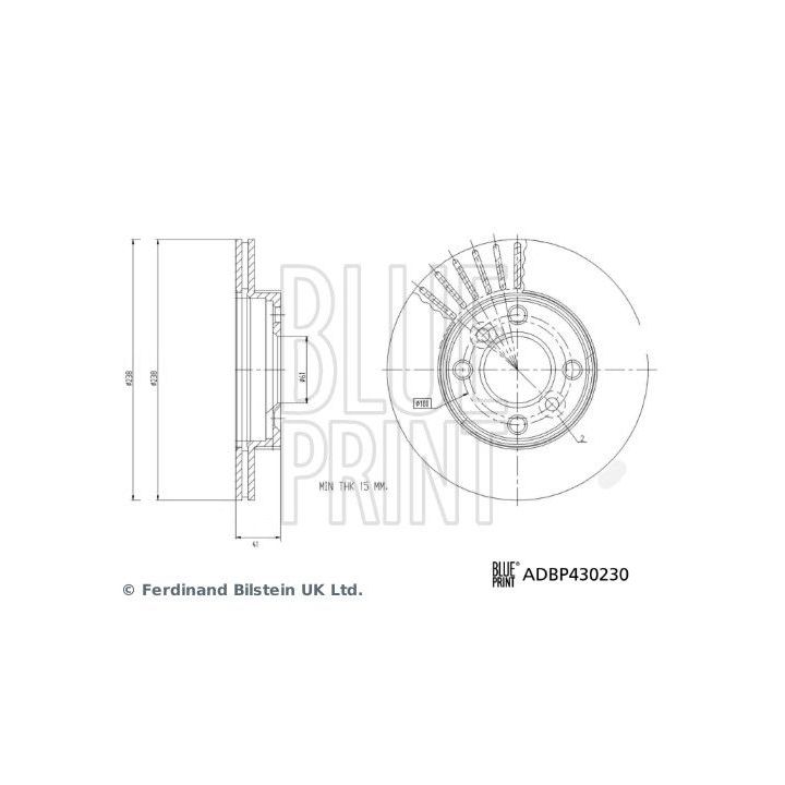 Stabdžių diskas BLUE PRINT ADBP430230