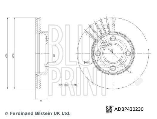 Stabdžių diskas BLUE PRINT ADBP430230