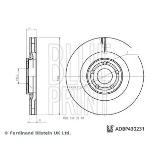 Stabdžių diskas BLUE PRINT ADBP430231