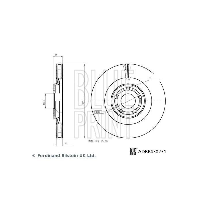 Stabdžių diskas BLUE PRINT ADBP430231