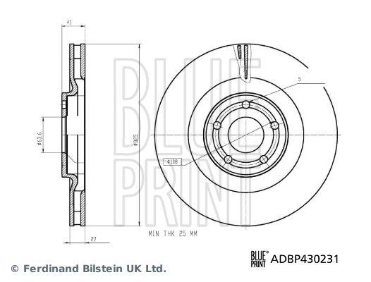 Stabdžių diskas BLUE PRINT ADBP430231