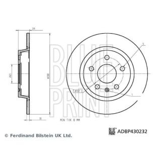 Stabdžių diskas BLUE PRINT ADBP430232