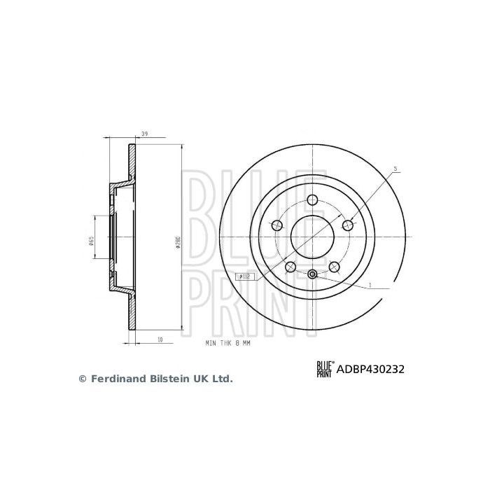 Stabdžių diskas BLUE PRINT ADBP430232