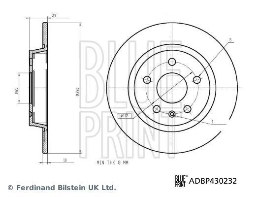 Stabdžių diskas BLUE PRINT ADBP430232