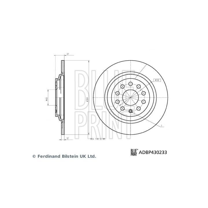 Stabdžių diskas BLUE PRINT ADBP430233
