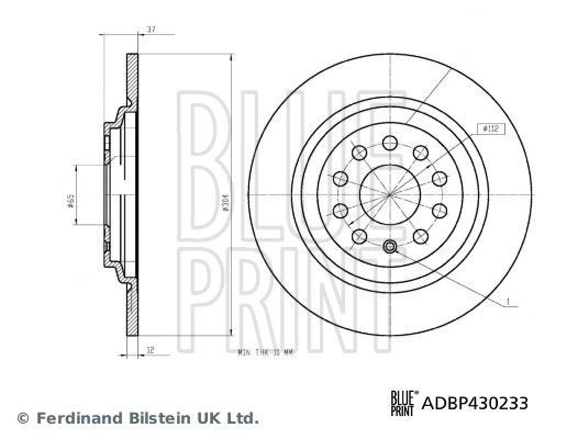 Stabdžių diskas BLUE PRINT ADBP430233