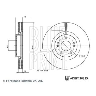 Stabdžių diskas BLUE PRINT ADBP430235