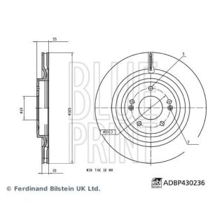 Stabdžių diskas BLUE PRINT ADBP430236