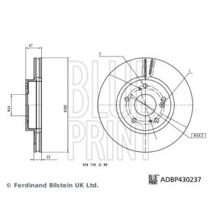 Stabdžių diskas BLUE PRINT ADBP430237